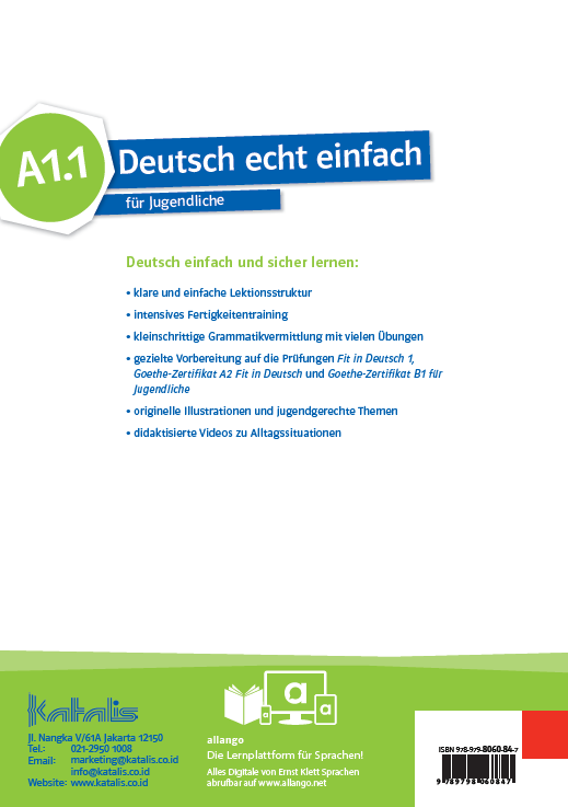 Deutsch echt einfach für Jugendliche Bahasa Jerman untuk Remaja  A1.1 (Hanya Tersedia Edisi Buku Cetak)
